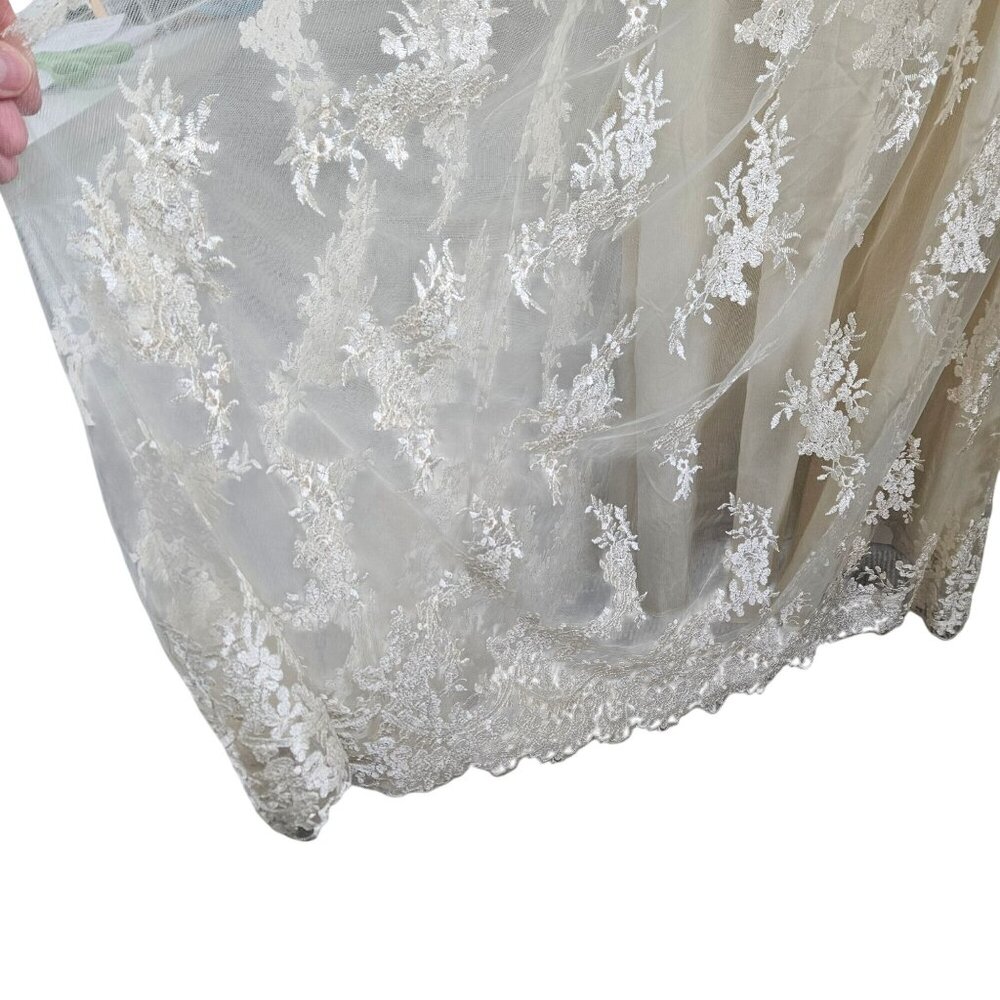Lacemade Womens Elegant Large Corset Dress Stunning Lace Pearl Embellishments - Picture 15 of 16